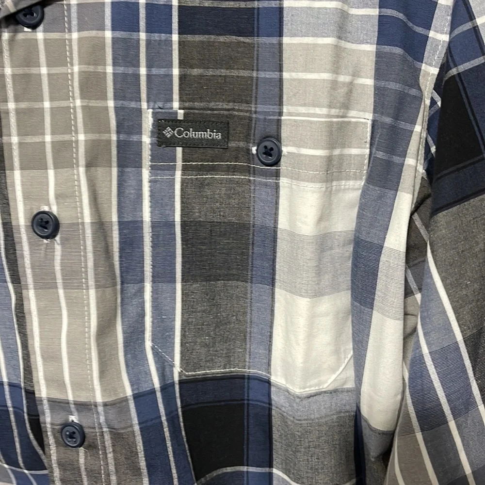 NWOT Plaid Columbia Men's Boulder Ridge Long Sleeve Shirt Button Down Medium M - Picture 3 of 10